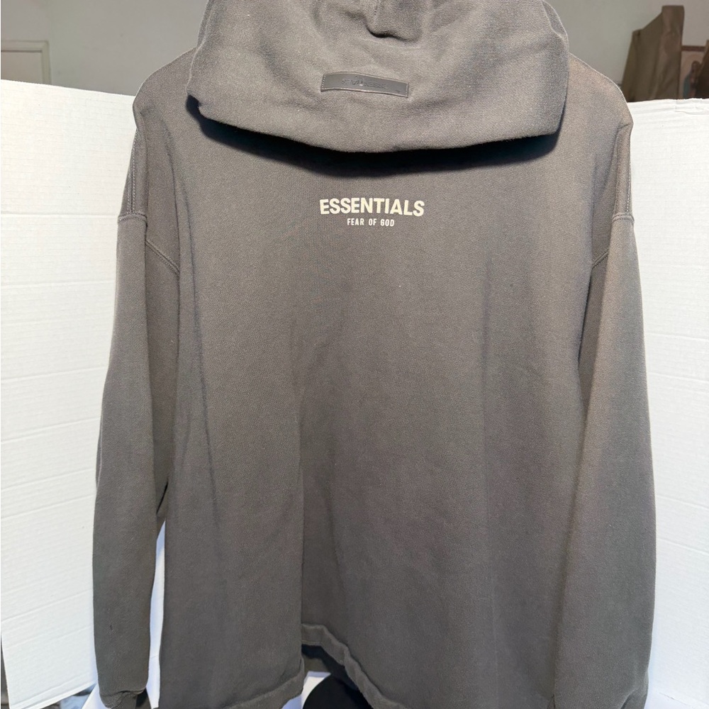 Fear of God Essentials Gray Hoodie Pullover Fleece Crew Neck Men’s Size S